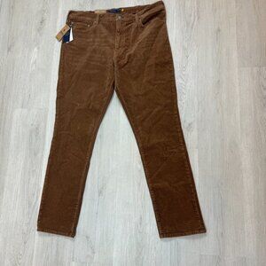 Polo Ralph Lauren Sullivan Slim Corduroy Pants Mens 38x32 Brown Stretch